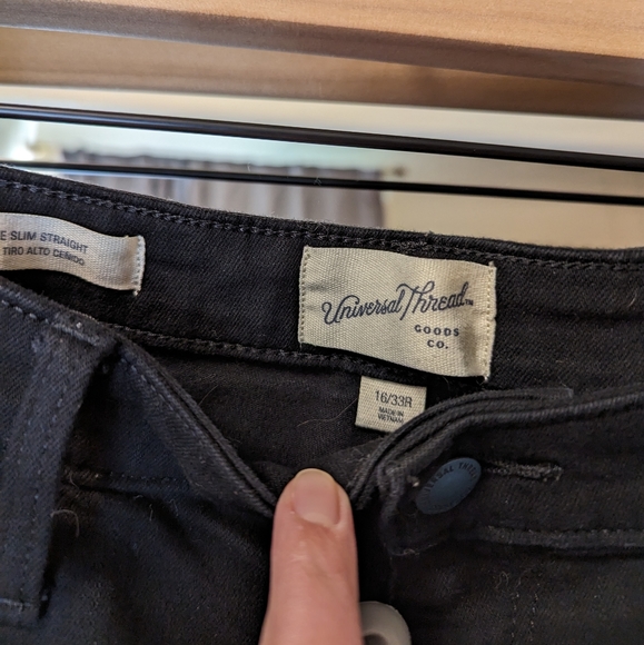 High Rise Slim Straight Jeans - Picture 3 of 8